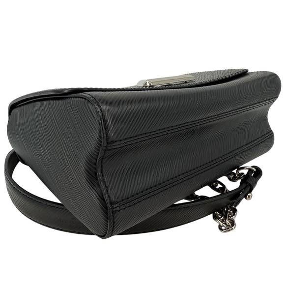 Louis Vuitton Epi Twist MM – Black Noir Crossbody Shoulder Bag with Silver LV - Picture 9 of 13